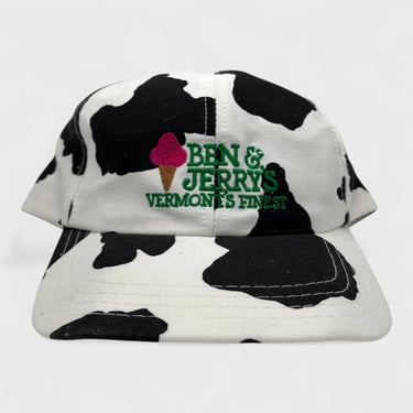 Vintage 1980s Ben & Jerry’s Ice Cream Cow Print Snapback Hat