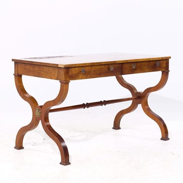 Baker Furniture Regency Burlwood Writing Desk 