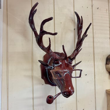 Deer Head w/Glasses and Pipe