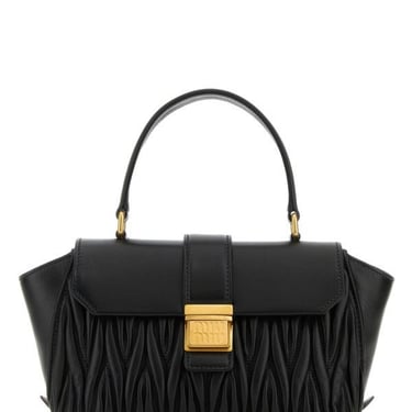 Miu Miu Woman Black Leather Handbag