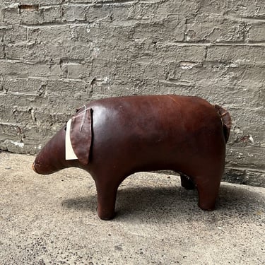 Dimitri Omersa Leather Pig Footstool