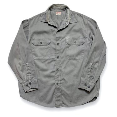 Vintage 1950s Penneys BIG MAC Work Shirt ~ M to L ~ 50s Work Wear ~ Sanforized ~ Gussets 