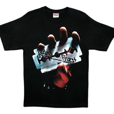 Vintage 2009 Judas Priest “British Steel” Double Sided Heavy Metal Album Promo Graphic Tour T-Shirt Size Medium 