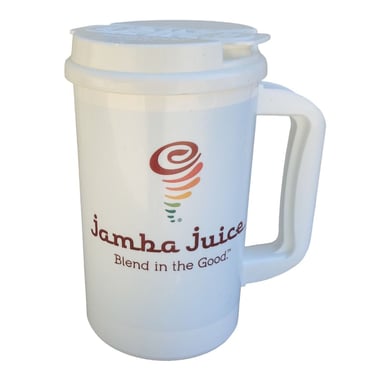 Jamba Juice Handled Mug Cup With Lid 25 Year Anniversary Thermo Unused New M11 