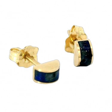 Luna Stud Earrings - Colorado Lapis lazuli