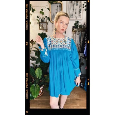 Vintage Bohemian Dress Boho Tunics Ethnic Clothing 