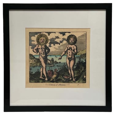 "Sun and Moon" Lithograph #2 by Vincenzo Marano, Edition of Alchemie
