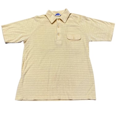 (L) Yellow Van Heusen Wimbledon Polo Shirt 070122 RK