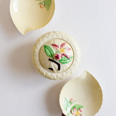 vintage carltonware apple blossom condiment set