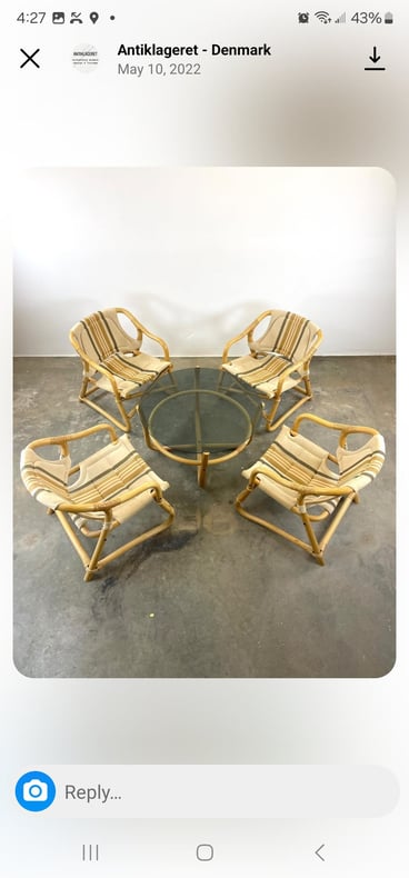 Bamboo table and chairs