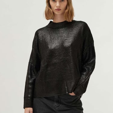 Compañia Fantastica - Coated Knit Sweater - Black