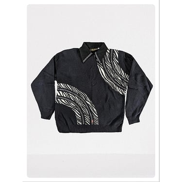 vintage 90's rhinestone sweater (Size: M)