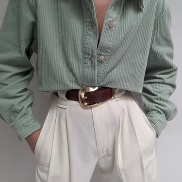 Vintage Eucalyptus Corduroy Shirt