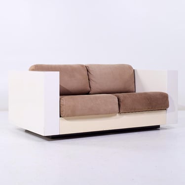 Massimo Vignelli for Poltronova Saratoga Mid Century Settee Sofa - mcm 