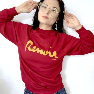 Rare, deadstock vintage Renoir (artist) raglan crewneck sweater S/M ------- 70s 80s retro casual monet fine art museum souvenir van gogh 