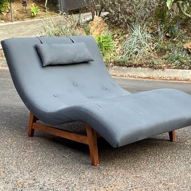 Adrian Pearsall Mid-Century Waze Chaise in Grey 