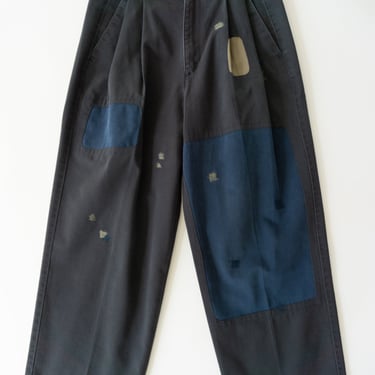 Patched and Repaired Chinos in Navy