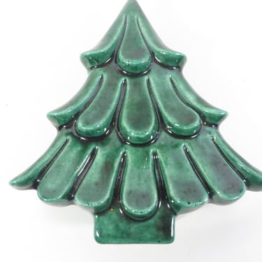 Vintage Ceramic Christmas Tree Trinket Box 