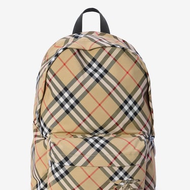 Burberry Men Check Backpack