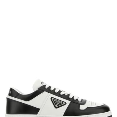 Prada Men Two-Tone Leather Downtown Sneakers