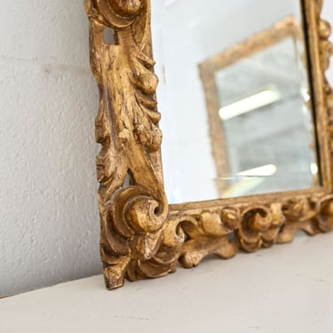 vintage french carved gilt mirror