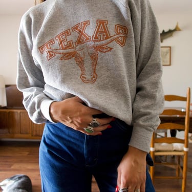 Vintage 70s Soffe Athletic Texas Longhorns Graphic Pullover Fleece Sweatshirt 