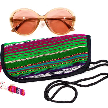 Deadstock VINTAGE: 1980s - Native Guatemala Eyeglass Pouch - Native Textile - Sunglasses Holder - Pouch - Fabric Bag - SKU 1-C2-00029745 