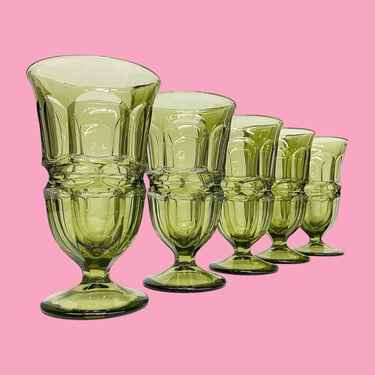 Fostoria Colony footed cocktail glasses - set of 6 - mid century vintage