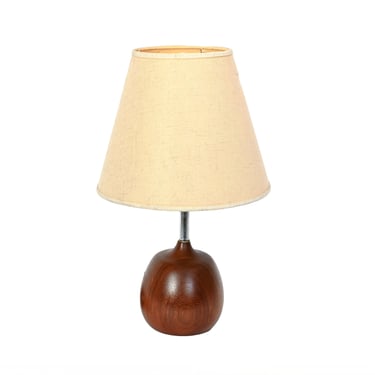 Teak Lamp Vintage Teak Turned Table Lamp Danish Modern 