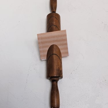 Vintage Rolling Pin Wall Decor Note Card Holder 