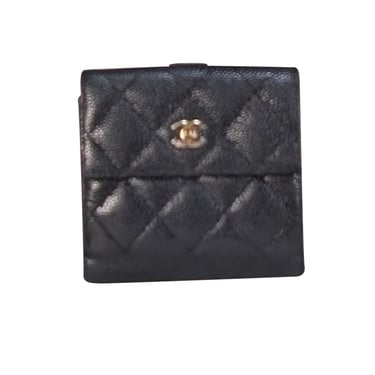 Chanel - Black Quilted Caviar Leather Wallet