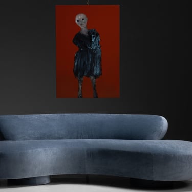 Vladimir Kagan Sofa / Painting by Marianne Kolb