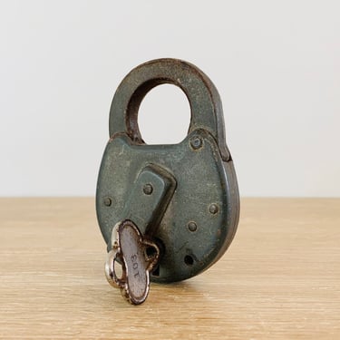 Vintage Miller Lock Company Padlock with Key 