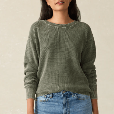 Sunwashed Crew Sweater in Beetle