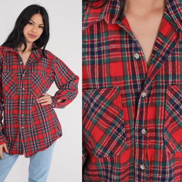 1990s/2000s Northern Reflections Plaid Button Up Longsleeve Shirt Wome –  People's Champ Vintage