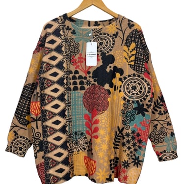 NWT Yesno Artistic Print Pullover Sweater Medium