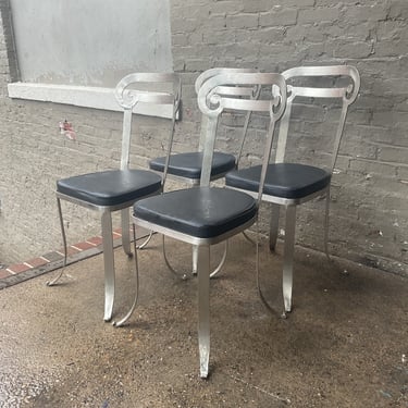 Set of 4 Steel Dining Chairs