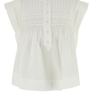 Isabel Marant Etoile Women White Cotton Leaza Top