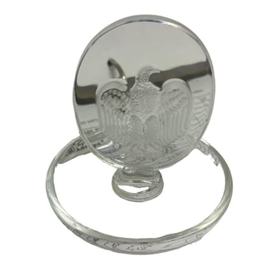 Vintage Lalique Crystal Pin Ring Dish Tray 