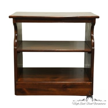 ETHAN ALLEN Antiqued Pine Old Tavern Rustic Americana 26" Accent Tiered Open Bookshelf / End Table 12-9027 