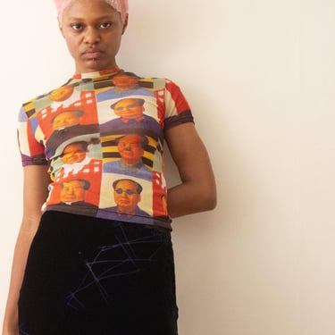 Vivienne Tam Waterfall Mesh Top | No Signal - Downtown - Atlanta