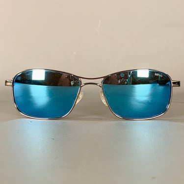 REVO Clive Blue Gunmetal Acetate Metal Navigator Polarized Sunglasses