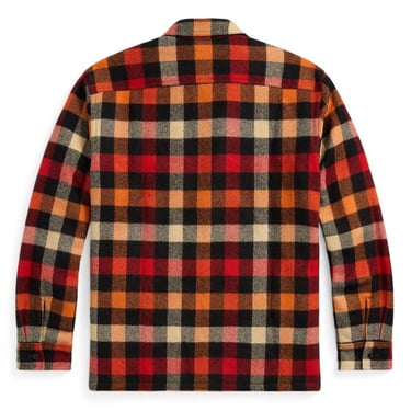 RRL Checked Wool Overshirt - Red