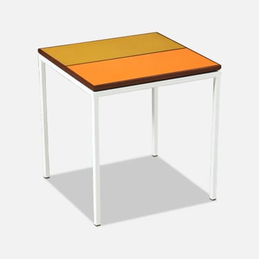 Mid-Century Two-Tone Resin Color Side Table by Peter Pepper Products