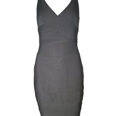 Herve Leger Couture Iconic 90s Bandage Dress in Dark Taupe