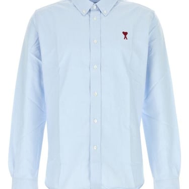 Ami Men Pastel Light Blue Oxford Shirt