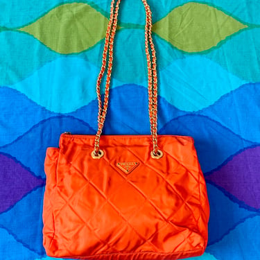Faux Hot Orange Prada Bag
