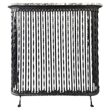 Late 19th Century Wrought Iron & Marble Radiator Cover from a | Vintage ...