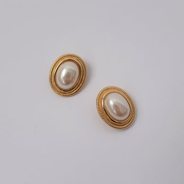 Vintage Givenchy Faux Pearl Clip-Ons