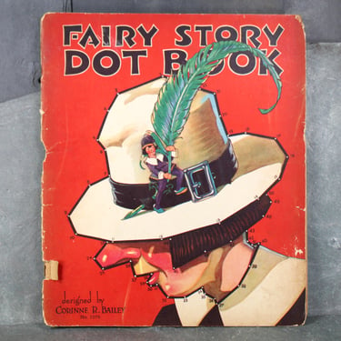 1934 Fairy Story Dot Book | Antique Connect the Dots Activity Book for Children | Saalfield Publishing | Bixley Shop 